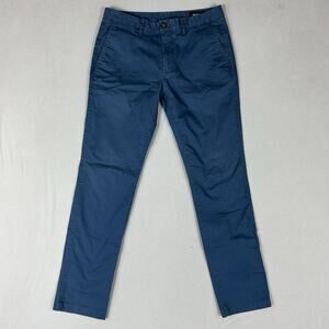 Bonobos Straight Leg Tailored Chino Pants Men's Size 32x32 Blue Casual Mid Rise